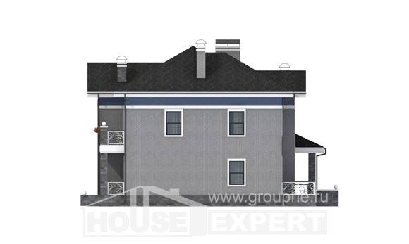 200-006-Л Проект двухэтажного дома, простой коттедж из кирпича, Новошахтинск