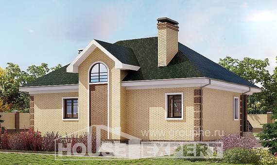 150-013-Л Проект двухэтажного дома мансардный этаж, простой загородный дом из кирпича, Таганрог