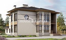 345-001-П Проект двухэтажного дома, красивый коттедж из пеноблока, Цимлянск