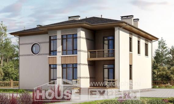 345-001-П Проект двухэтажного дома, огромный загородный дом из газобетона, Батайск