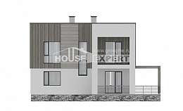 150-017-П Проект двухэтажного дома, бюджетный загородный дом из бризолита, Новочеркасск