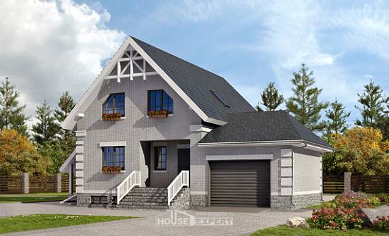 200-009-П Проект трехэтажного дома с мансардой и гаражом, классический домик из керамзитобетонных блоков, Миллерово