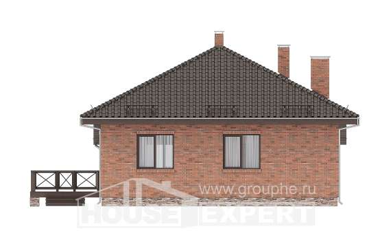 070-006-Л Проект одноэтажного дома, компактный домик из газобетона, Цимлянск
