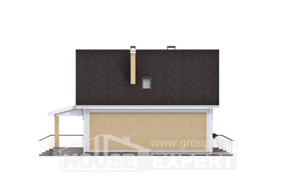 130-004-П Проект двухэтажного дома с мансардным этажом, небольшой дом из пеноблока, Миллерово